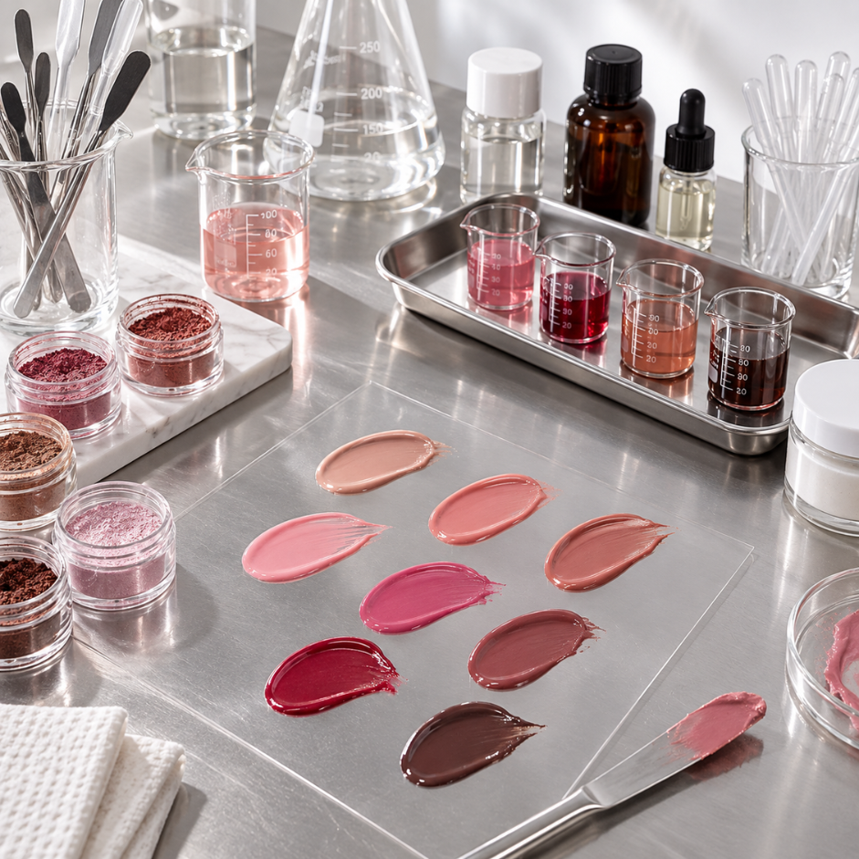 R&D công thức và màu sắc khi gia công mỹ phẩm makeup